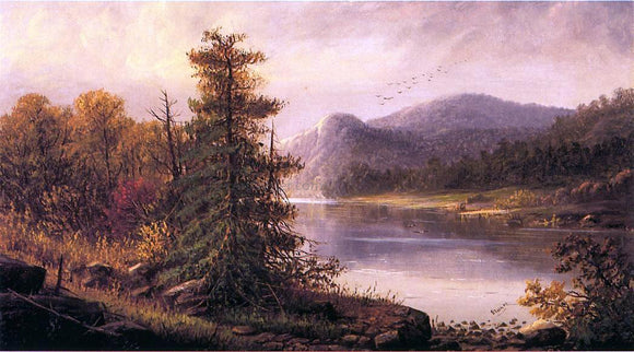  Alexander Charles Stuart Along the Delaware River - Canvas Art Print