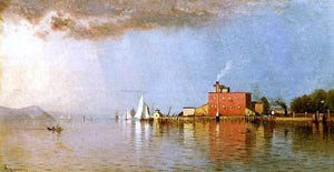  Alfred Thompson Bricher Along the Hudson - Canvas Art Print
