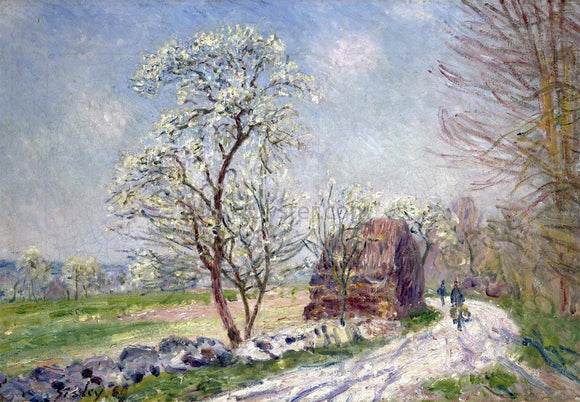  Alfred Sisley Along the Woods in Spring - Canvas Art Print