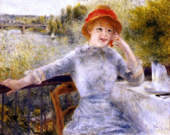  Pierre Auguste Renoir Alphonsine Fournaise on the Isle of Chatou - Canvas Art Print