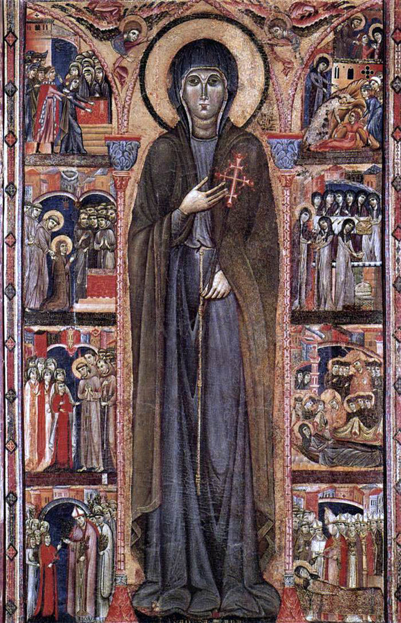  Unknown (4) Masters Altarpiece of St Clare - Canvas Art Print