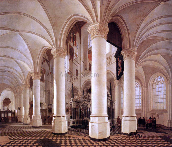  Gerard Houckgeest Ambulatory of the New Church in Delft with the Tomb of William the Silent - Canvas Art Print