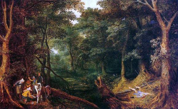  The Elder Jan Bruegel Ambush in the Woods - Canvas Art Print