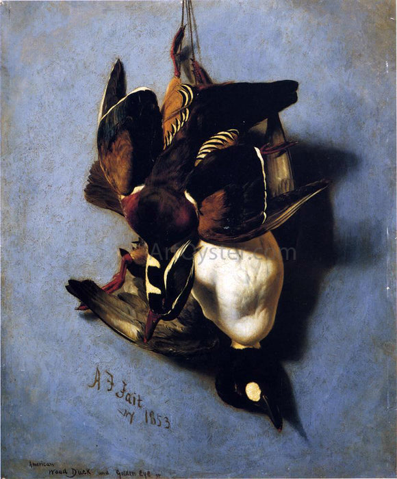  Arthur Fitzwilliam Tait American Wood Duck and Golden Eye - Canvas Art Print