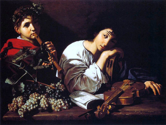  Bartolomeo Cavarozzi Aminta's Lament - Canvas Art Print