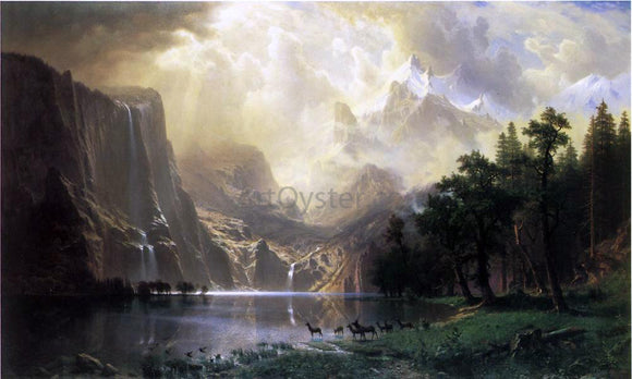  Albert Bierstadt Among the Siera Navada Mountains, California - Canvas Art Print