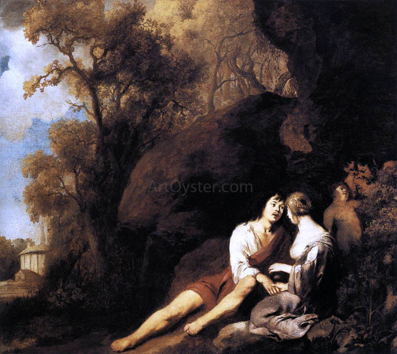  Sir Peter Lely Amorous Couple in a Landscape - Canvas Art Print
