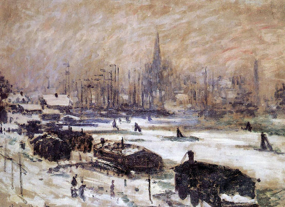  Claude Oscar Monet Amsterdam in the Snow - Canvas Art Print