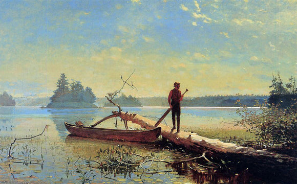 Winslow Homer An Adirondack Lake - Canvas Art Print