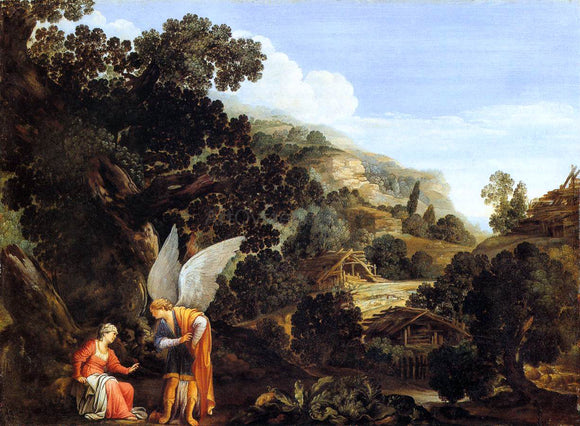  Carlo Saraceni An Angel Appearing to the Wife of Manoah - Canvas Art Print