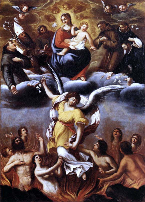 Lodovico Carracci An Angel Frees the Souls of Purgatory - Canvas Art Print