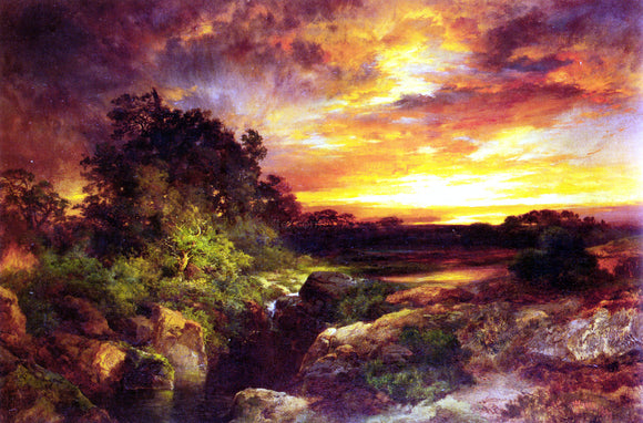 Thomas Moran An Arizona Sunset Near the Grand Canyon - Canvas Art Print
