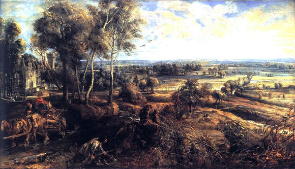  Peter Paul Rubens An Autumn Landscape with a View of Het Steen - Canvas Art Print