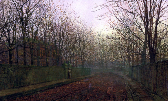  John Atkinson Grimshaw An Autumn Lane - Canvas Art Print