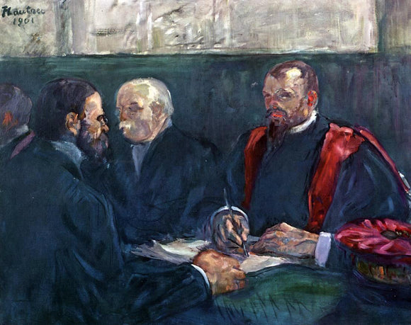  Henri De Toulouse-Lautrec An Examination at the Faculty of Medicine, Paris - Canvas Art Print