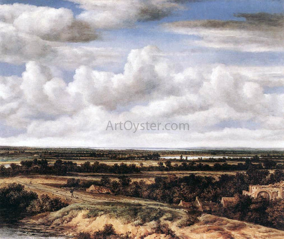  Philips Koninck An Extensive Landscape with a Road by a Ruin - Canvas Art Print
