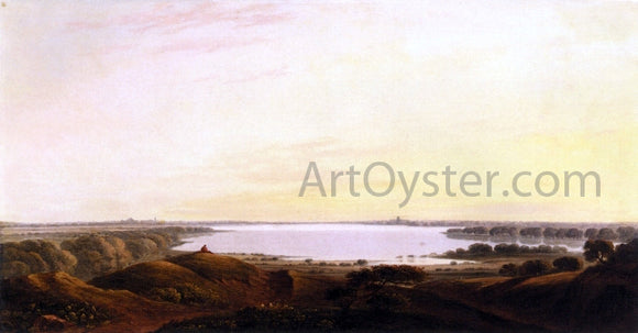  John Varley An Extensive River Landscape on the Thames - Canvas Art Print