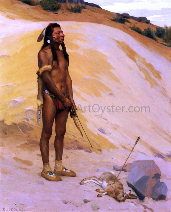  E Irving Couse Indian Hunter - Canvas Art Print