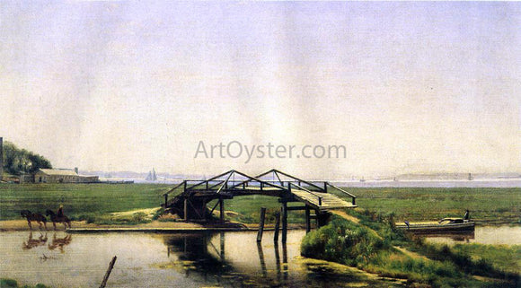  Robert J Pattison An Old Bridge on the Morris Canal Near Greenville, N. J. - Canvas Art Print