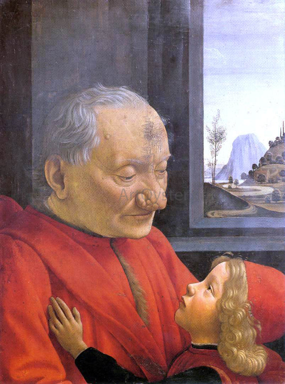 Domenico Ghirlandaio An Old Man and His Grandson - Canvas Art Print
