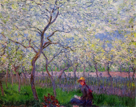  Claude Oscar Monet An Orchard in Spring - Canvas Art Print