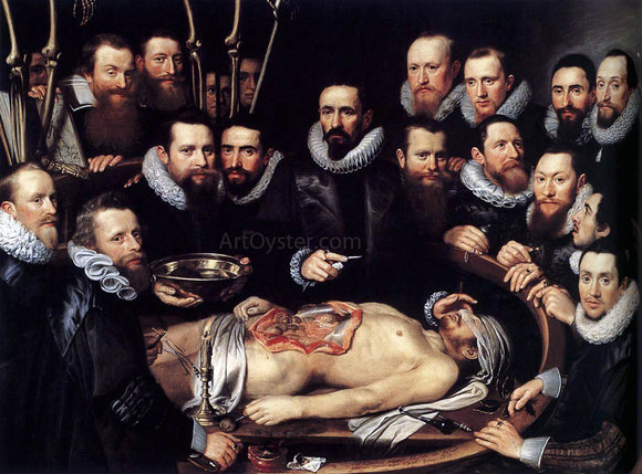  Michiel Jansz. Van Miereveld Anatomy Lesson of Dr. Willem van der Meer - Canvas Art Print