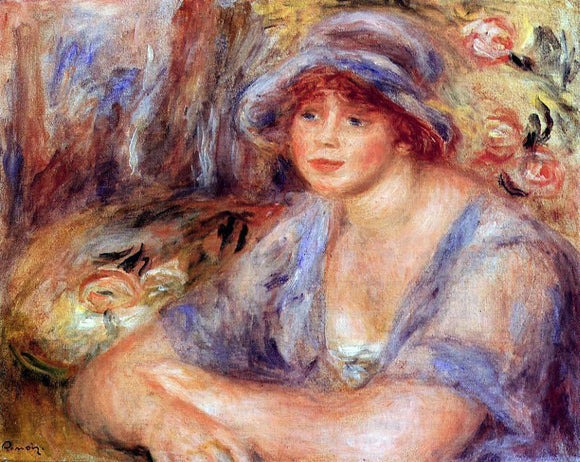  Pierre Auguste Renoir Andree in Blue (also known as Andree Heurschling) - Canvas Art Print