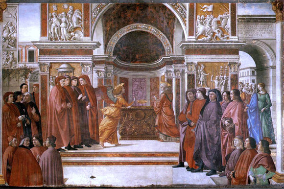  Domenico Ghirlandaio Angel Appearing to Zacharias - Canvas Art Print