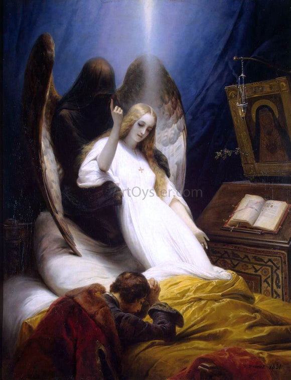 Horace Vernet Angel of Death - Canvas Art Print