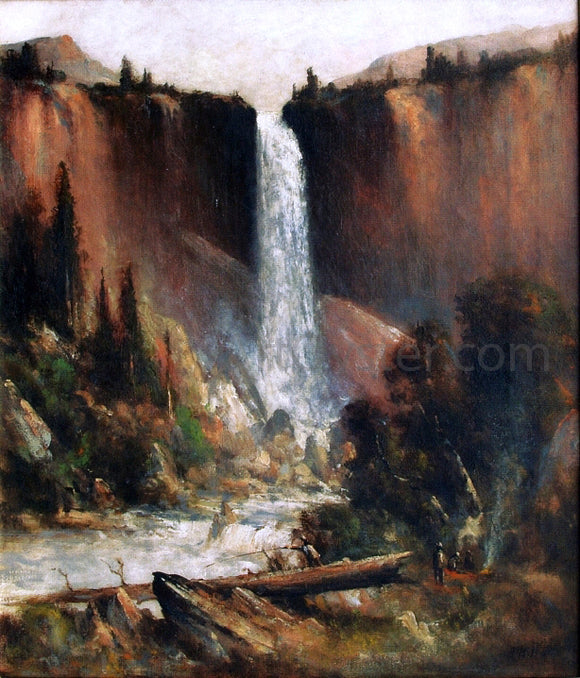  Thomas Hill Angler's Camp Below Nevada Falls - Canvas Art Print