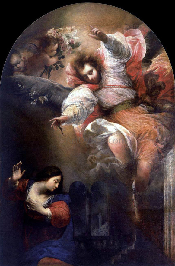  Sebastiano Mazzoni Annunciation - Canvas Art Print