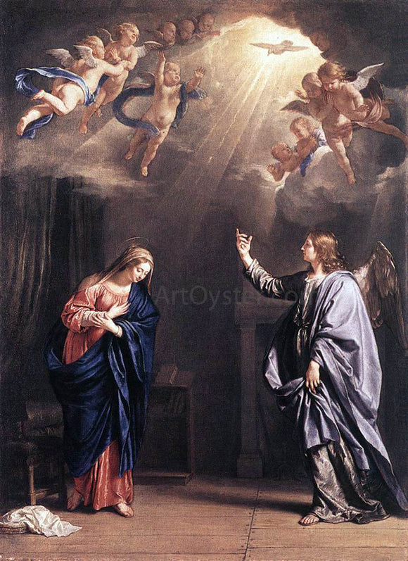  Philippe De Champaigne Annunciation - Canvas Art Print