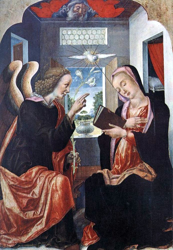  Bartolomeo Vivarini Annunciation - Canvas Art Print