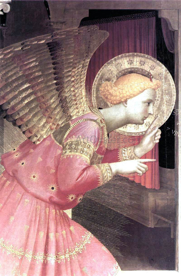  Fra Angelico Annunciation (detail 1) (The Cortona Altarpiece) - Canvas Art Print