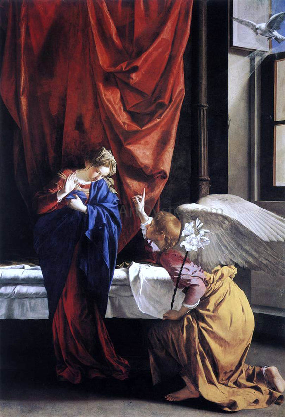  Orazio Gentileschi Annunciation - Canvas Art Print