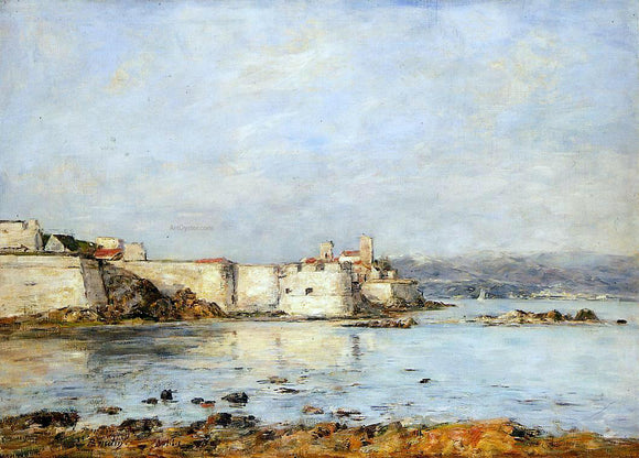  Eugene-Louis Boudin Antibes, the Fortifications - Canvas Art Print