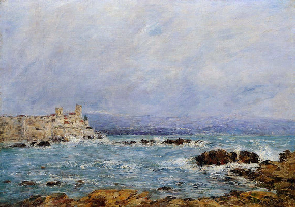  Eugene-Louis Boudin Antibes, the Rocks of the Islet - Canvas Art Print