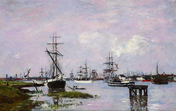  Eugene-Louis Boudin Anvers, The Port - Canvas Art Print