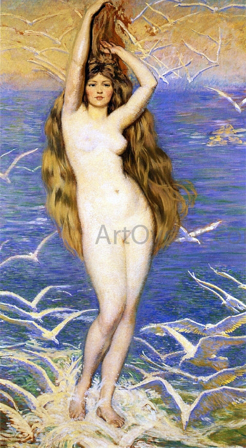  Phillip Leslie Hale Aphrodite of the Sea Gulls - Canvas Art Print