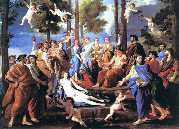  Nicolas Poussin Apollo and the Muses - Canvas Art Print