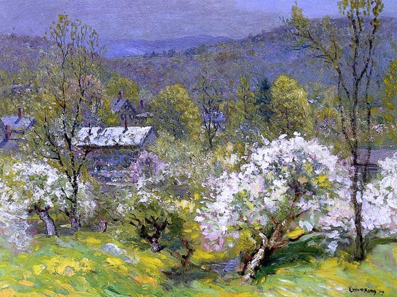  John Joseph Enneking Apple Blossoms - Canvas Art Print