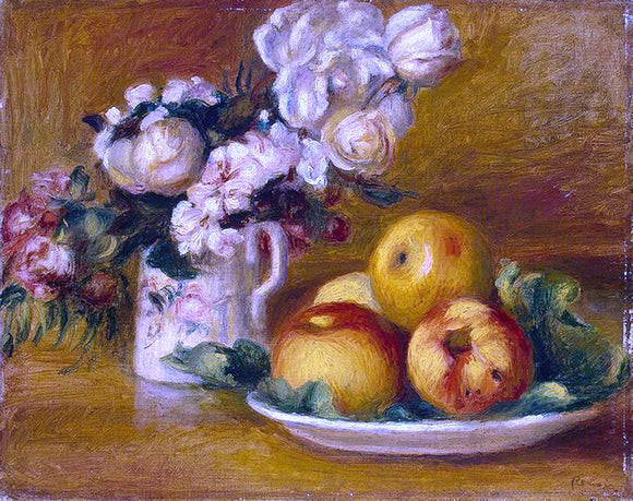  Pierre Auguste Renoir Apples and Flowers - Canvas Art Print