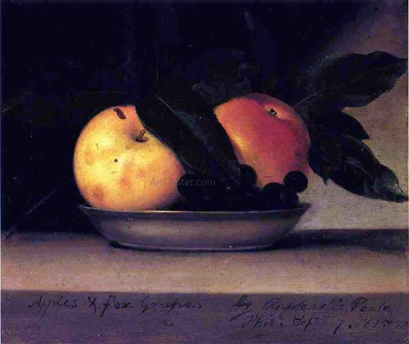  Raphaelle Peale Apples and Fox Grapes - Canvas Art Print