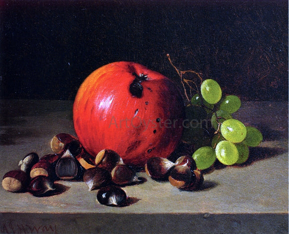  Andrew H. Way Apples, Grapes and Chestnuts - Canvas Art Print