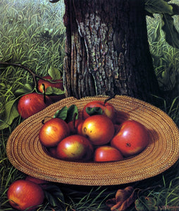  Levi Wells Prentice Apples, Hat and Tree (also known as Straw Hat with Apples) - Canvas Art Print
