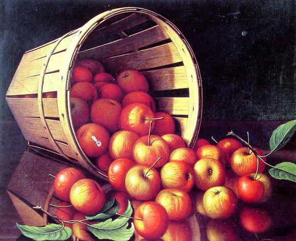  Levi Wells Prentice Apples tumbling from a basket - Canvas Art Print