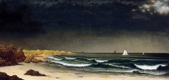  Martin Johnson Heade Approaching Storm: Beach near Newport - Canvas Art Print