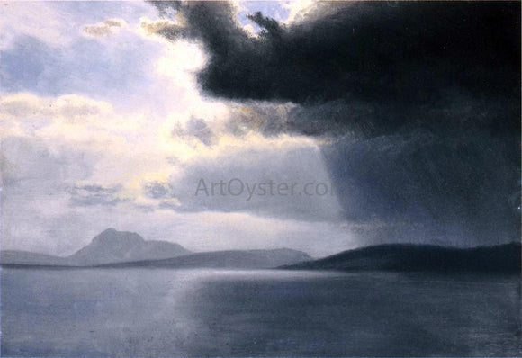  Albert Bierstadt Approaching Thunderstorm on the Hudson River - Canvas Art Print