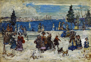  Maurice Prendergast April Snow, Salem - Canvas Art Print