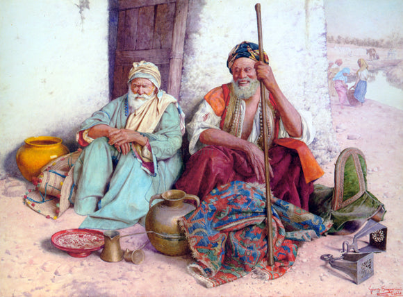  Guiseppe Signorini Arab Merchants - Canvas Art Print